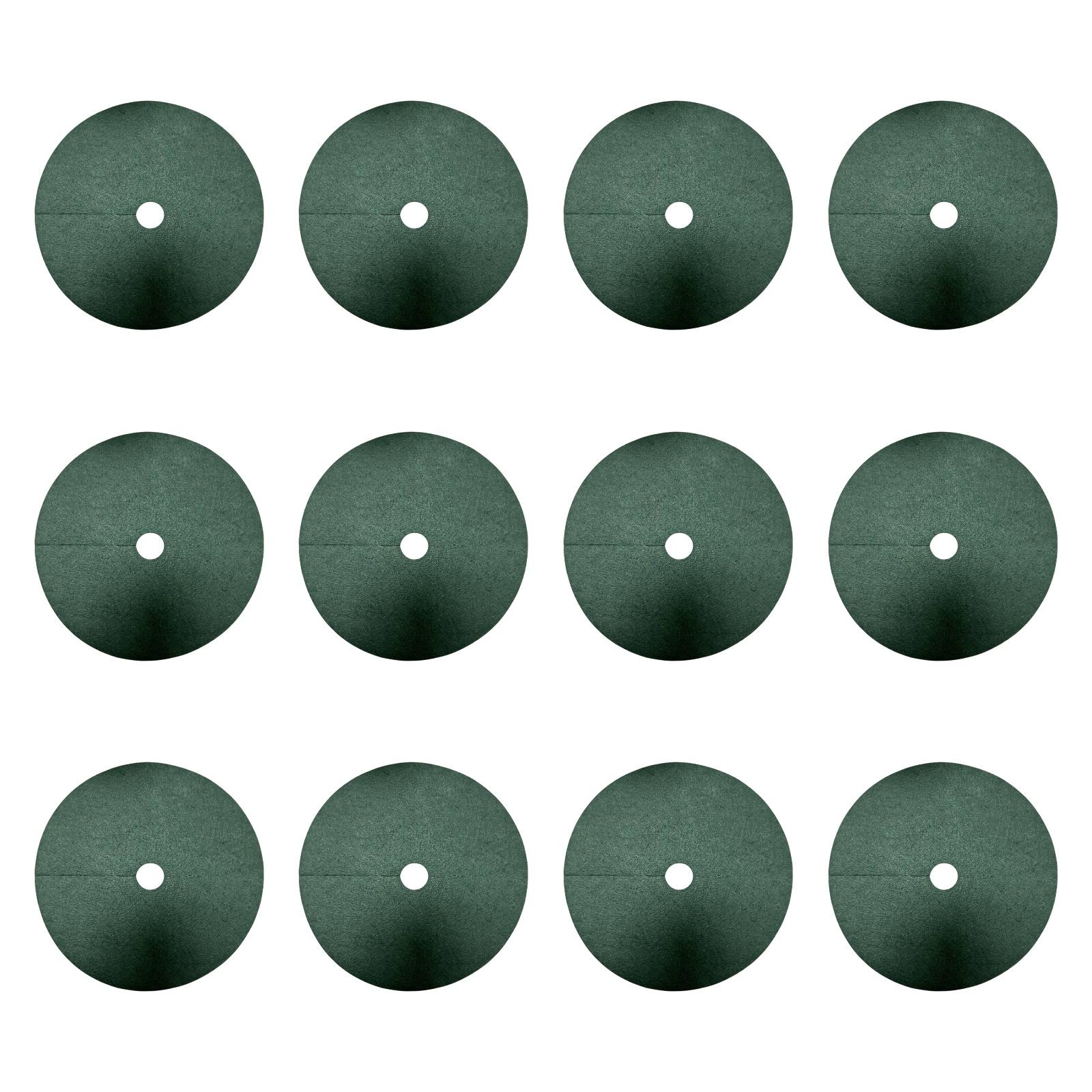 Pitycbo 12 Pieces Tree Mulch Rings Gardening Thickened Reusable Degradable Non Woven 32cm and 4cm Hole